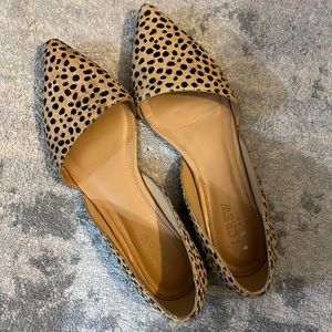 J crew Zoe leopard calf hair d'Orsay flats…